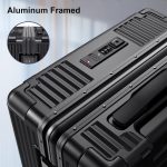 SOMODE Airline Approved Carry On Luggage with Spinner Wheels,Aluminum Framed Carry On Suitcase with Front Open Laptop Compartment/Pocket 22×14×9 inch Large Checked-in Luggage(White) - Image 5